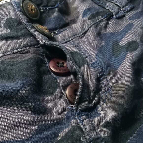 Superdry Regiment Blue Camo Cargoshorts pockets XS - Picture 4 of 13